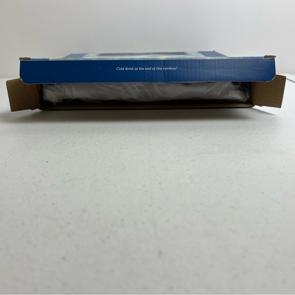 Vintage Pier 1 Inflatable Pool Raft Rainbow Bar Cup Holders New Old Stock Retro - Picture 8 of 9